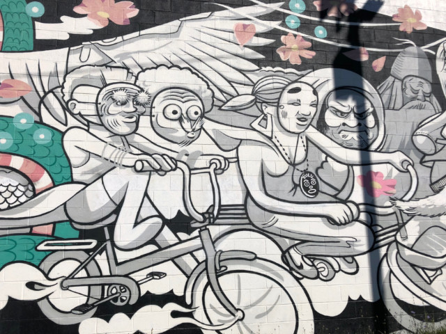 Red Line (Metropolitan Branch) cyclist mural