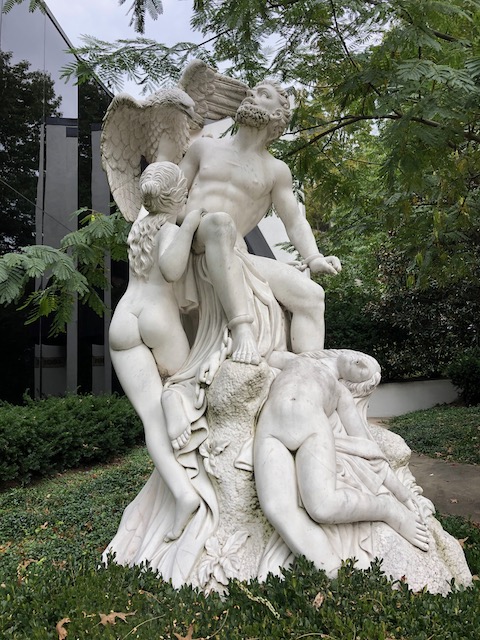 Prometheus Bound with Oceanid nymphs statue, Bethesda MD