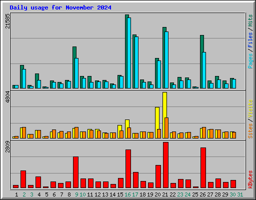 Daily usage for November 2024