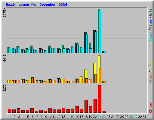 Daily usage for December 2024